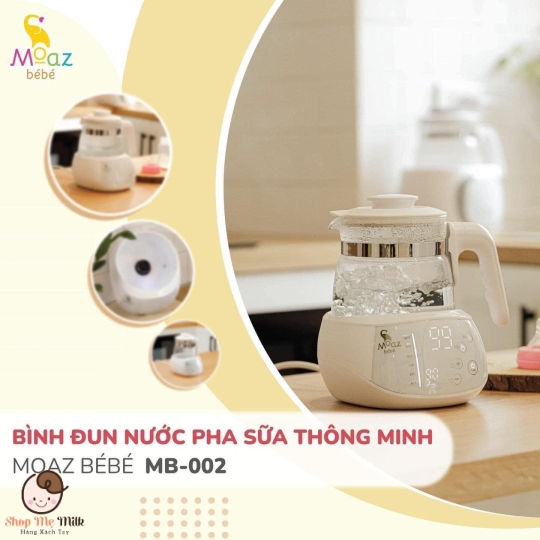 Bình đun nước pha sữa thông minh Moaz Bebe MB-002 ( Giữ nhiệt auto 40 độ C)