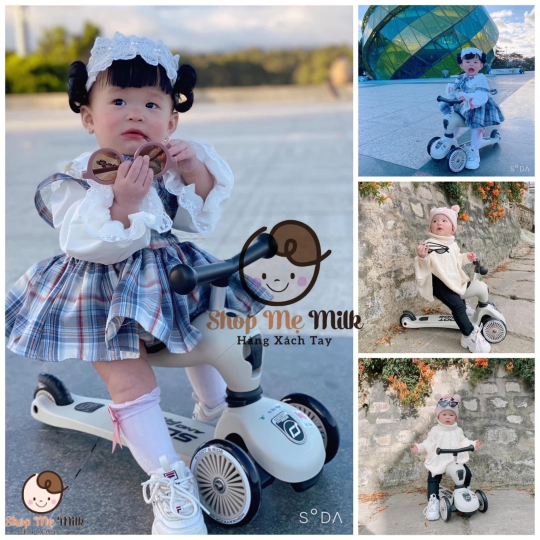 Xe trượt Scooter and Ride 2in1 chòi chân & trượt của Áo chính hãng nhập khẩu( có thẻ bảo hành )