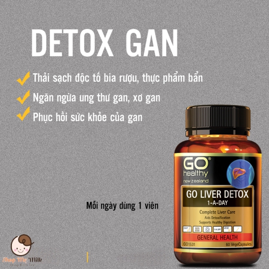 Viên uống giải độc gan GO healthy go liver detox 1-a-day ( 60 viên của Úc)