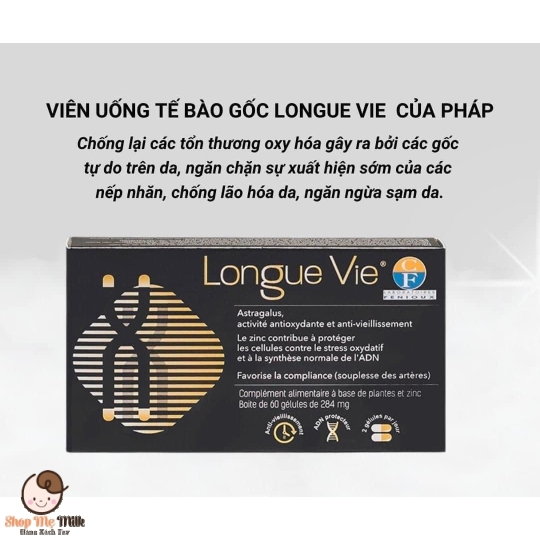 Viên uống tế bào gốc LONGUE VIE ADN thực vật của Pháp ( chống lão hoá, tăng sinh collagen cho da)