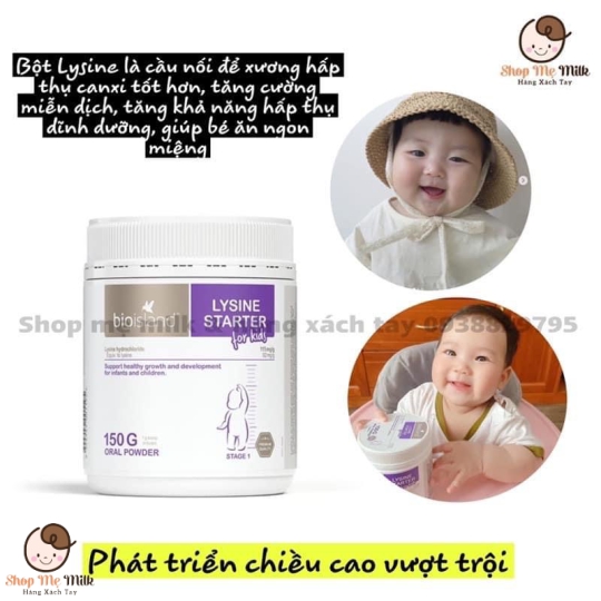 Bột Lysine tăng chiều cao của Úc 150g ( bé từ 7m+)