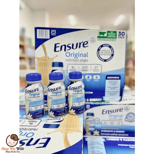 Sữa ensure nước nội địa Mỹ 237ml từ 18 tuổi và người già ( Thùng 30 chai)