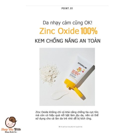 Kem chống nắng Atopalm cho bé Hàn Quốc kèm set khăn tẩy trang ( 6m+)