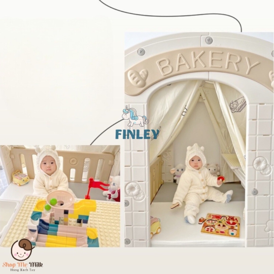 Nhà lều Finley & bàn lego cho bé từ 1 tuổi ( Thiết kế nhựa abs cao cấp dầy dặn an toàn )