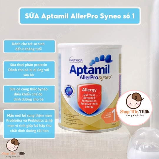 Aptamil AllerPro Sydneo Úc 900G số 1 Cho bé 0month Dị ứng đạm bò