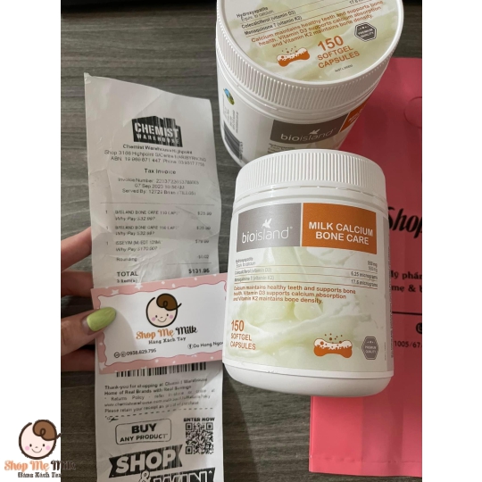 Bio Island Milk Calcium Bone Care - Viên Sữa Bổ Sung Canxi Lọ 150 Viên