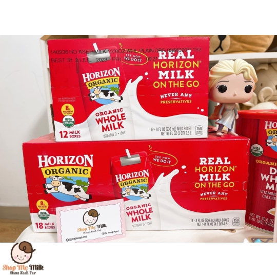 (HỘP) SỮA TƯƠI HORIZON ORGANIC WHOLE MILK 236ML