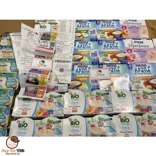Sữa chua dừa thuần chay Nestle P'pit Brasse Pháp Lốc 4 Hũ 100g vị Chuối