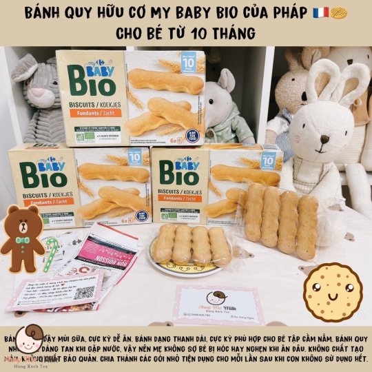 Bánh bicqui Bio Baby cho bé từ 10 tháng của Pháp