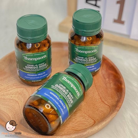Viên Bổ Não hoạt huyết dưỡng não Thompson's One A Day Ginkgo 6000mg của Úc 60 viên Hàng air