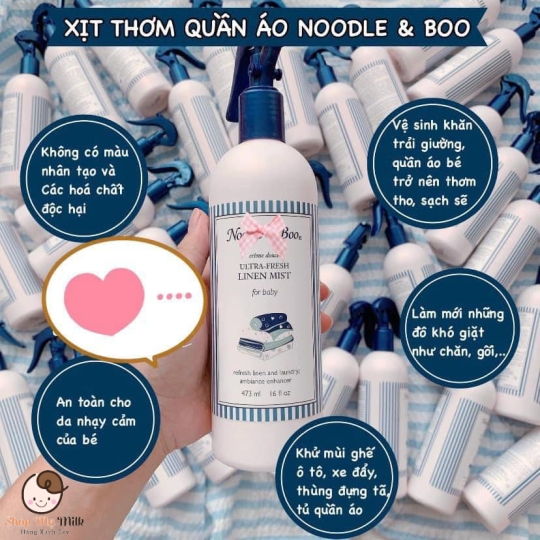 Xịt thơm Noodle Boo 473ml mùi Creme - phấn ( Mỹ) - Đi Air