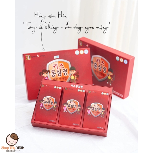 Nước Hồng Sâm Baby Sanga Hàn Quốc Hộp 30 gói ( 10ml) từ 18 tháng
