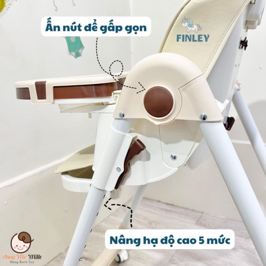 Ghế ăn dặm Finley Hinton đa năng chỉnh cao thấp gấp gọn cho bé ăn dặm ( Bảo hành)