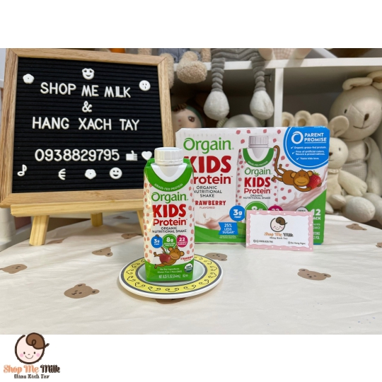 Sữa Orgain Kids Protein Strawberry Mỹ 244ml Thùng 12 Hộp date 2/2024