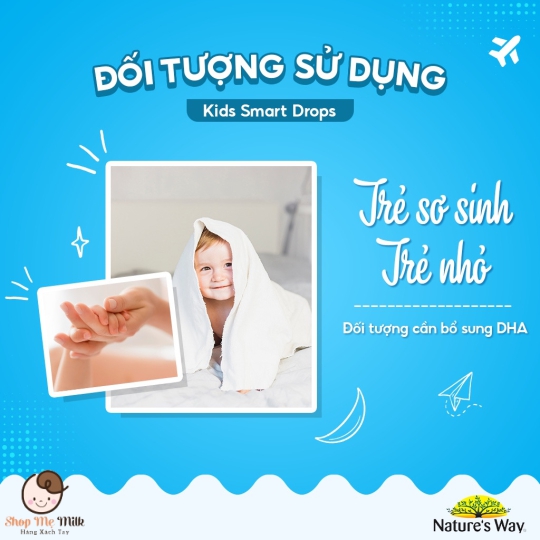 DHA NATURE'S WAY KIDS SMART DHA DROPS 20ml Úc bé từ 7 tháng ( Hàng Air)