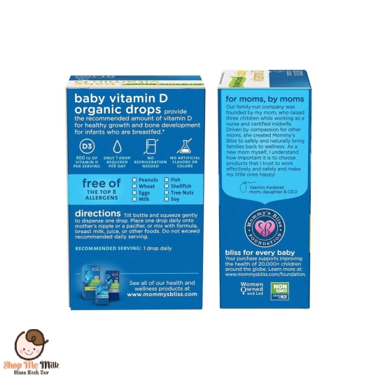 VITAMIN D3 MOMMY'S BLISS ORGANIC MY - D3 HỮU CƠ SIÊU SẠCH CHO BÉ SƠ SINH