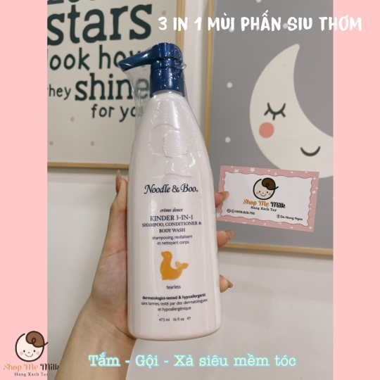 Sữa tắm Noodle & Boo Kinder 3in1 Mỹ 437ml cho bé từ 1 tuổi