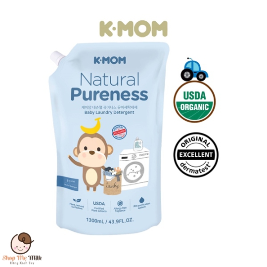 NƯỚC GIẶT ĐỒ SƠ SINH HỮU CƠ K-MOM HÀN QUỐC (TÚI 1300ML)