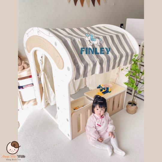 Nhà lều Finley & bàn lego cho bé từ 1 tuổi ( Thiết kế nhựa abs cao cấp dầy dặn an toàn )