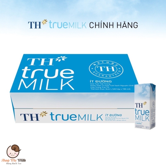 Sữa TH true milk 180ml ít đường VN ( date cập nhật mới nhất)