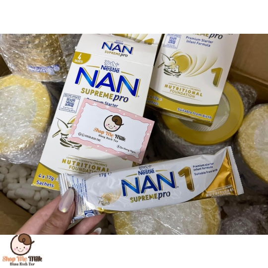 Sữa Nan Supremepro Úc Hộp 4 gói nhỏ ( Sữa TP1P cho bé dị ứng)