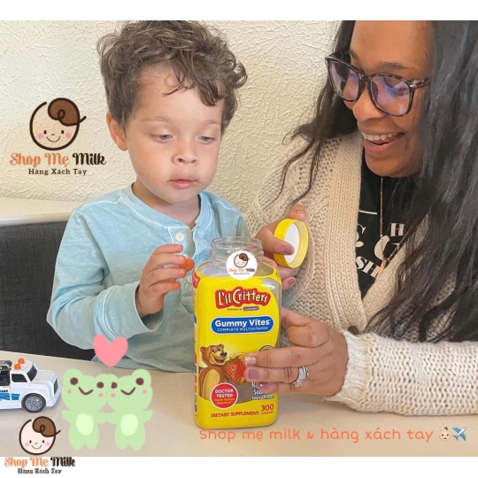 Kẹo Dẻo Gấu Gummy Vites bổ sung Vitamin của Mỹ Hộp 300 viên ( bé từ 2 tuổi)
