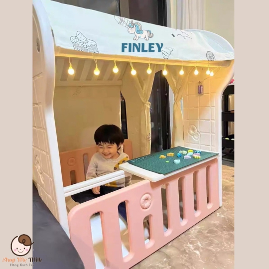 Nhà lều Finley & bàn lego cho bé từ 1 tuổi ( Thiết kế nhựa abs cao cấp dầy dặn an toàn )