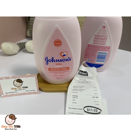 Lotion dưỡng da Johnson's baby cho bé 500ml bản Úc date 2025