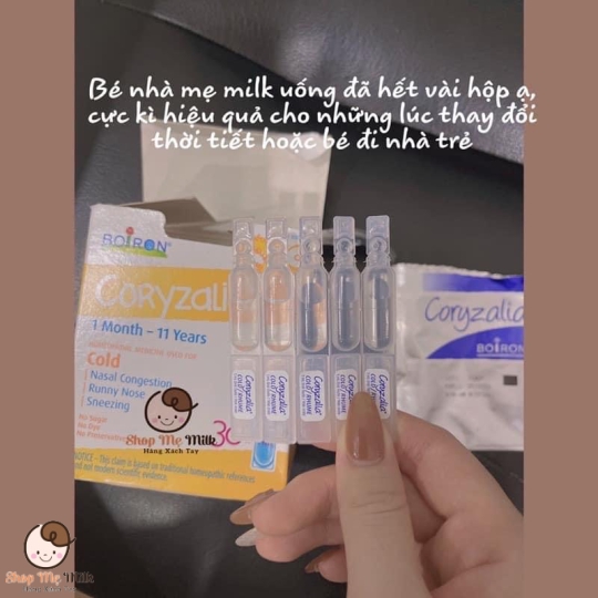 Muối uống vi lượng Coryzalia Boiron Pháp hộp 30 tép 5ml