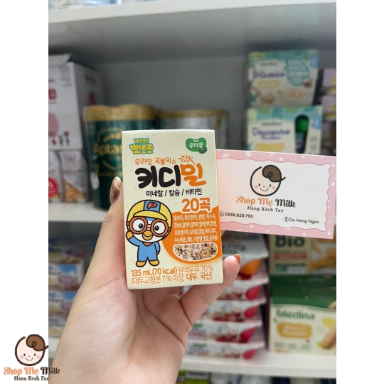 Sữa hạt kidimeal Pororo ngũ cốc Của Hàn 135ml ( thùng 24 hộp)