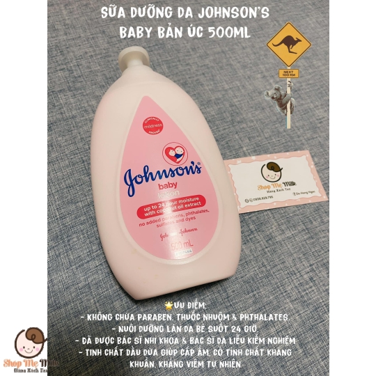 Lotion dưỡng da Johnson's baby cho bé 500ml bản Úc date 2025