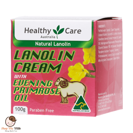 Kem Cừu Với Tinh Dầu Hoa Anh Thảo 100g - Healthy Care Lanolin Cream With Eveing Primrose Oil