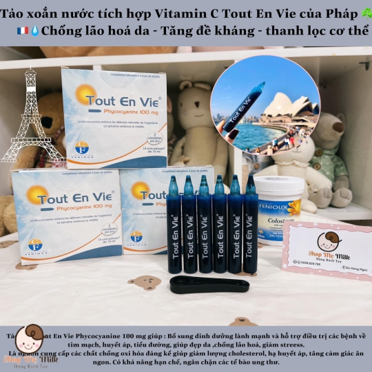 TẢO TƯƠI PHÁP TOUT EN VIE- BẬT NẮP CƠ HỘI, TƯƠI TRẺ LÀN DA HỘP 14 ỐNG