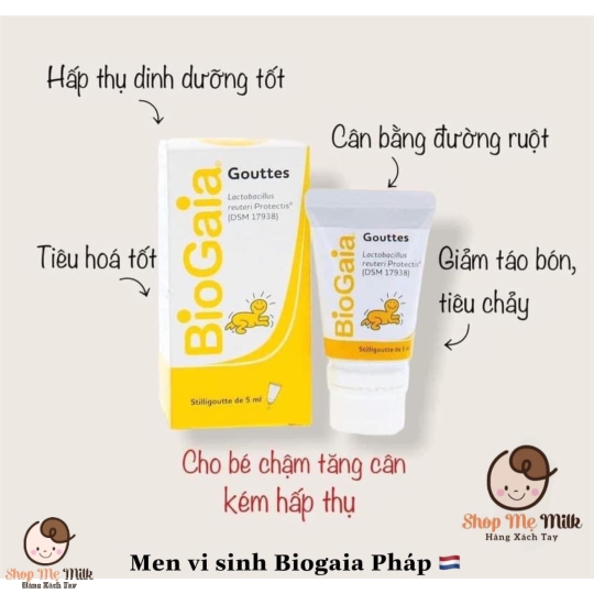 Men vi sinh BioGaia giọt nội địa Pháp 5ml từ sơ sinh