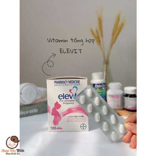 Vitamin tổng hợp Elevit cho bà bầu 100 viên của Úc hàng Air