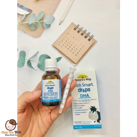 DHA NATURE'S WAY KIDS SMART DHA DROPS 20ml Úc bé từ 7 tháng ( Hàng Air)