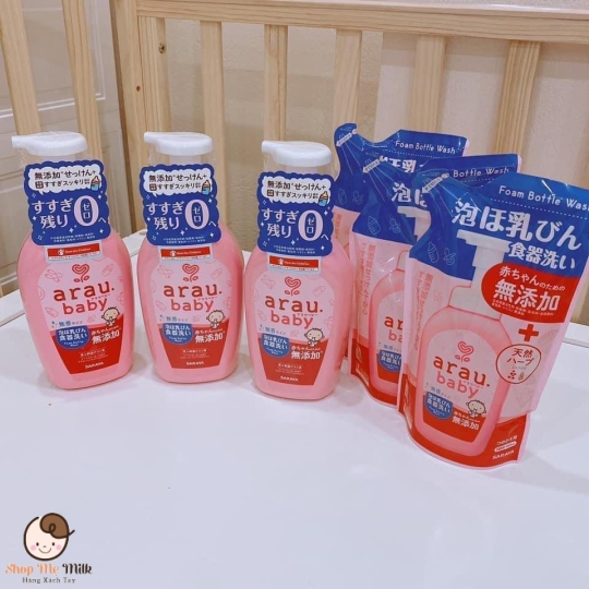 Nước rửa bình Arau nhật bản tạo bọt chai 500Ml