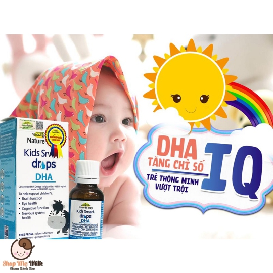DHA NATURE'S WAY KIDS SMART DHA DROPS 20ml Úc bé từ 7 tháng ( Hàng Air)