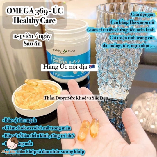 Dầu cá Omega 3-6-9 Healthy Care Úc 400 viên ( Hàng Air)