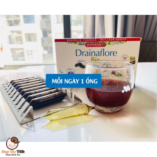 Thải độc chuyên sâu 5 trong 1 Detox Drainaflore BIO Superdiet Hữu cơ ( Chiết xuất thực vật của Pháp Hộp 14 ống)