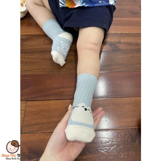 Tất made in korea có đế trống trơn trượt cho bé từ 12 tháng -24 tháng