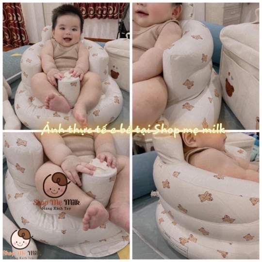Ghế hơi tập ngồi cho bé từ 6 tháng tuổi ( bơm tự động bằng tay thông minh)