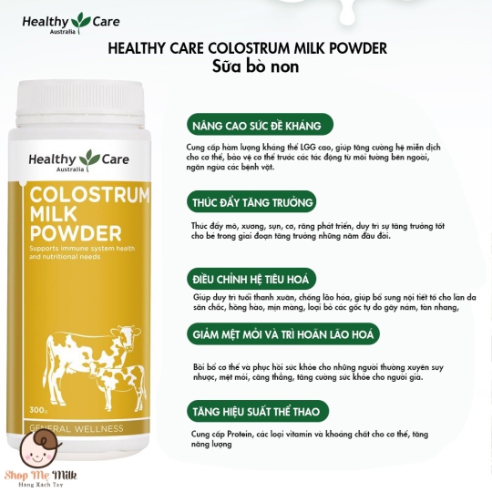 Sữa Non Colostrum vị vani 300G Úc ( Tăng đề kháng - bồi bổ sức khoẻ) bé từ 1 tuổi & người lớn