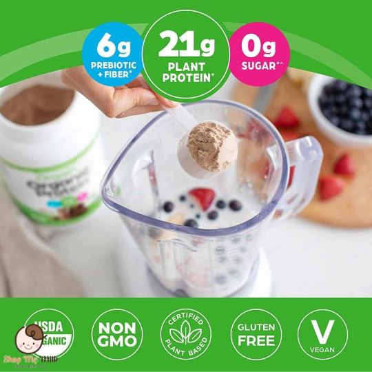 Bột Protein Hữu Cơ Orgain Organic Protein and Superfoods Plant Based Protein Powder - Vị Socola [Hộp 1.2kg]