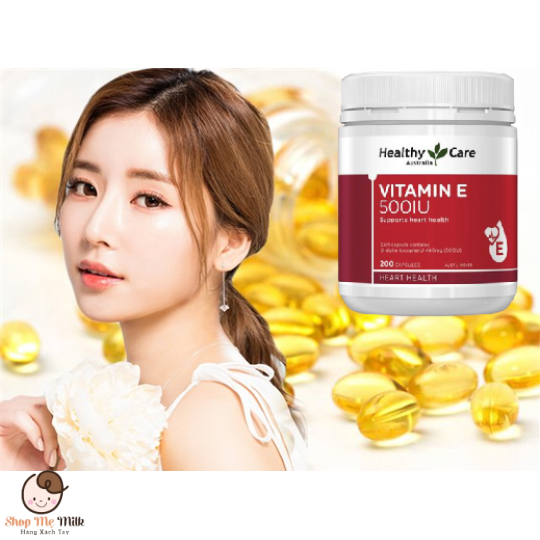 Vitamin E 500IU Healthy Care Úc Hộp 200 Viên