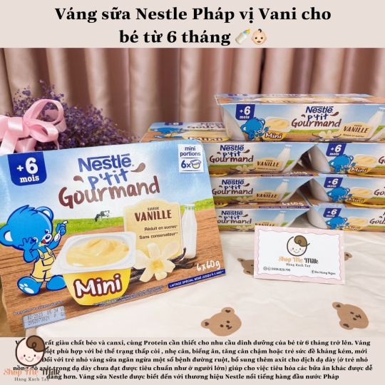Váng sữa nestle Pháp lốc 6 hũ 60g