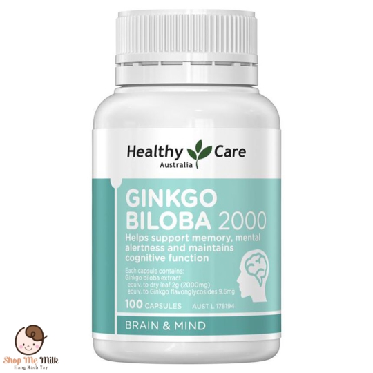 Viên Uống Hỗ Trợ Trí Não Healthy Care Ginkgo Biloba 2000mg 100 Viên Của Úc