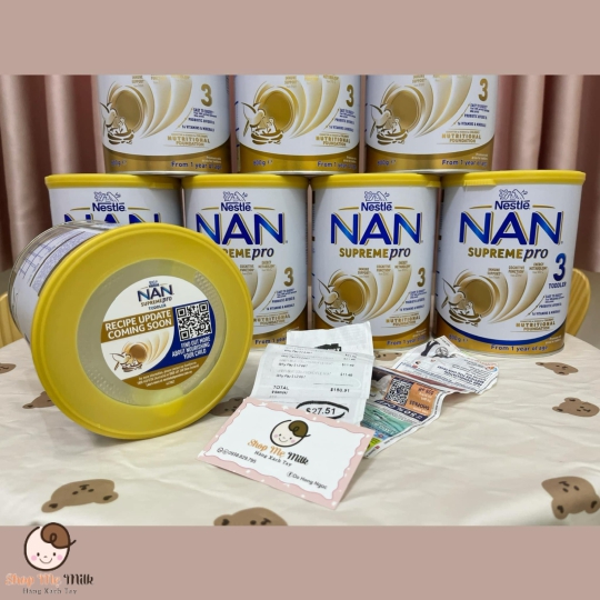 Sữa Nan SupremePro Úc số 3 Lon 800g ( Bé từ 1 tuổi - dị ứng đạm bò TP1P)