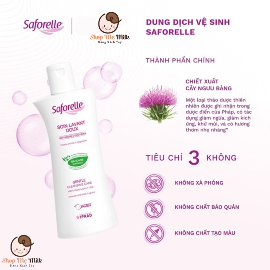 Dung dịch vệ sinh phụ nữ nhẹ dịu Saforelle Gentle Cleansing Care 250ml