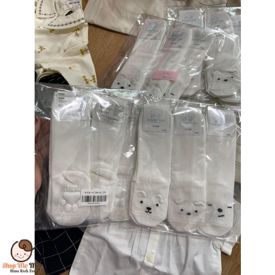 Tất bắp chân cho bé made in korea 1 đôi trắng ( 12-24 tháng)
